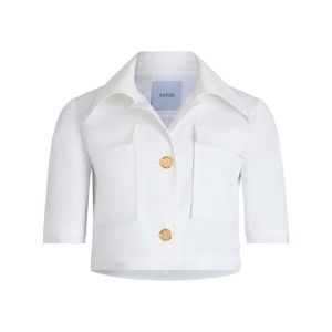 Patou White Jacket With Front Button Fastening And Modern Silhouette - NWT